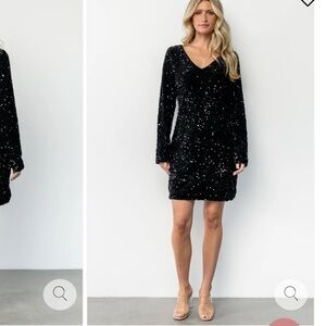 Elegant Black Sequin Dress
